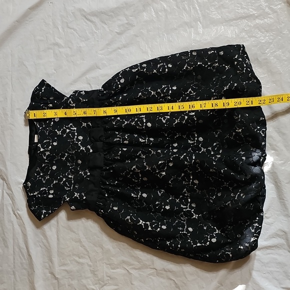 babyGap Girl Sz 5 Black Lace Like Material Over Light Fabric Bubble Dress w/Bow - Picture 13 of 15
